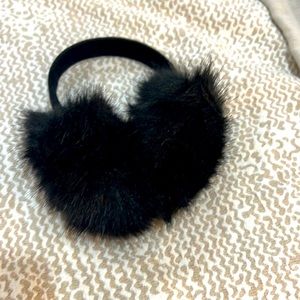 Black fluffy ear muffs